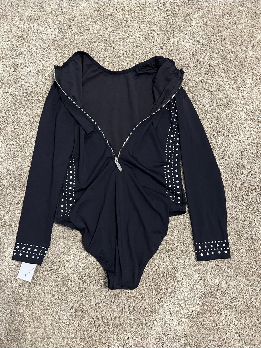 MICHAEL Michael Kors Black Rhinestone-Embellished swimsuit - Picture 3 of 7